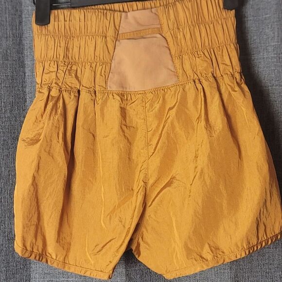 FREE PEOPLE Gold Athletic Shorts - Picture 4 of 6